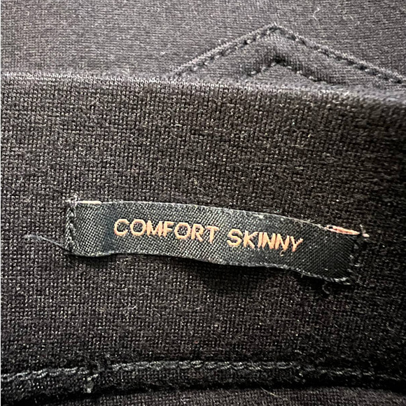 Jen7 Black Comfort Skinny Pull-on Pants Size 2 Ankle Length Elastic Waist - Picture 4 of 6